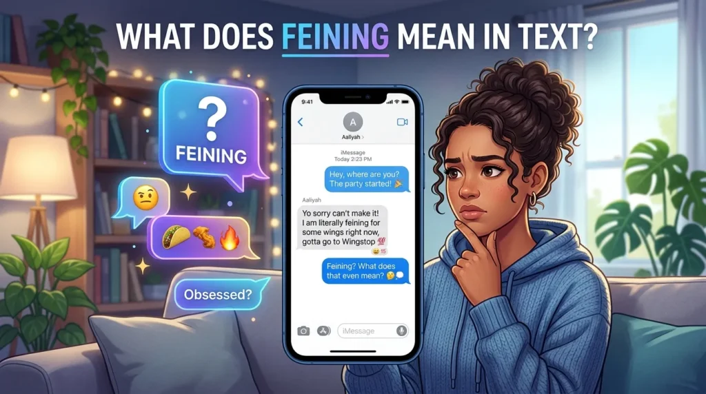 What Does Feining Mean in Text?
