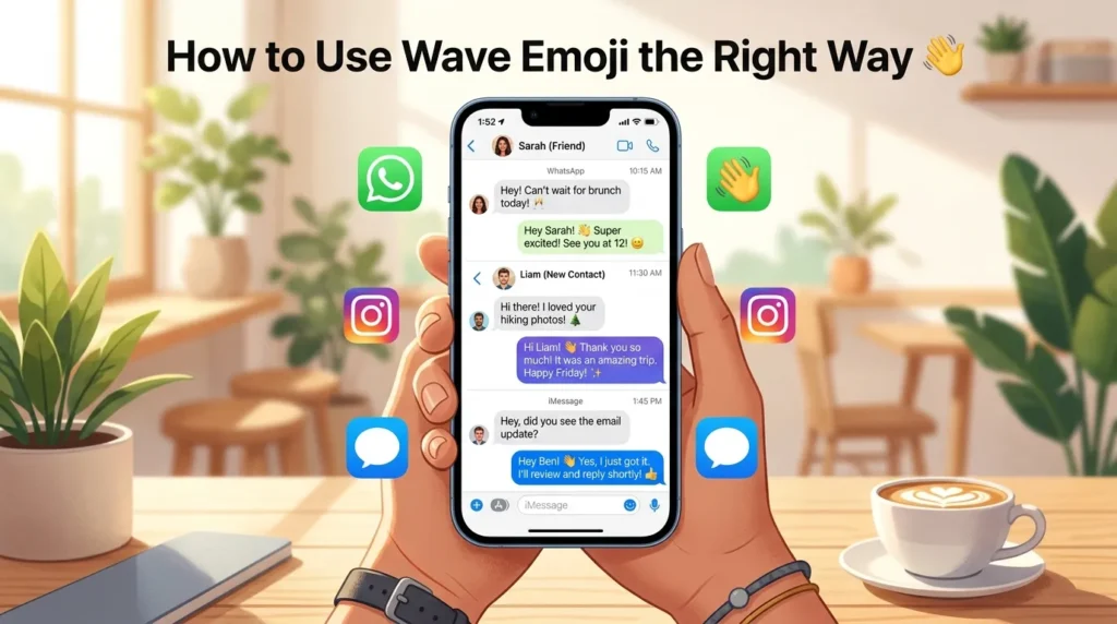 How to use wave emoji the right way
