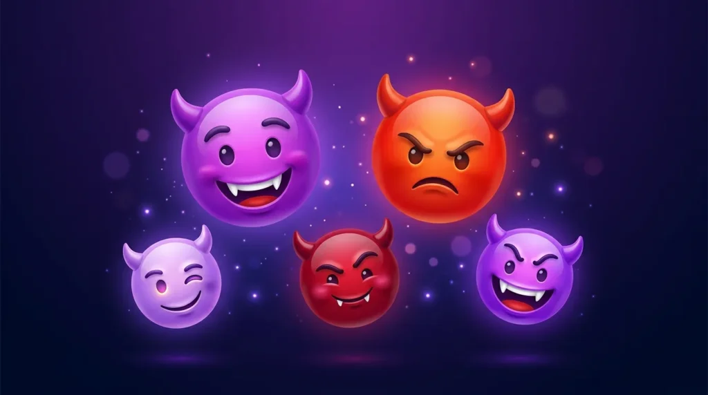 What do demon emoji mean?