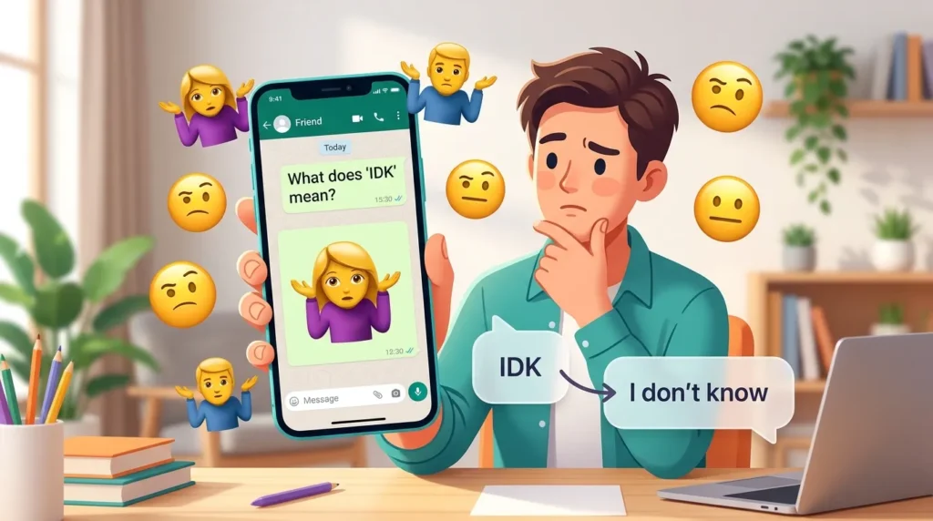 What do idk emoji mean?