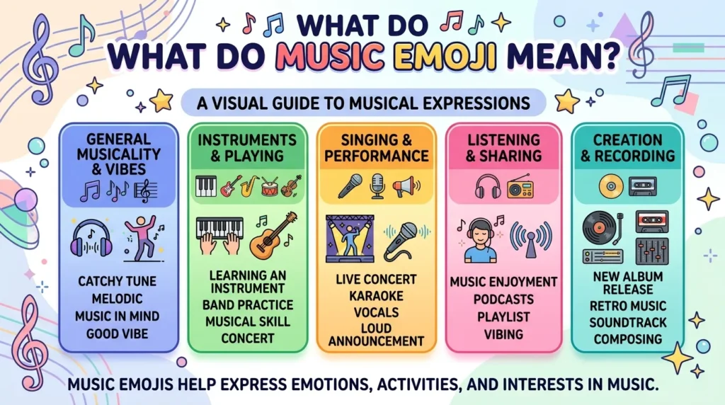 What do music emoji mean