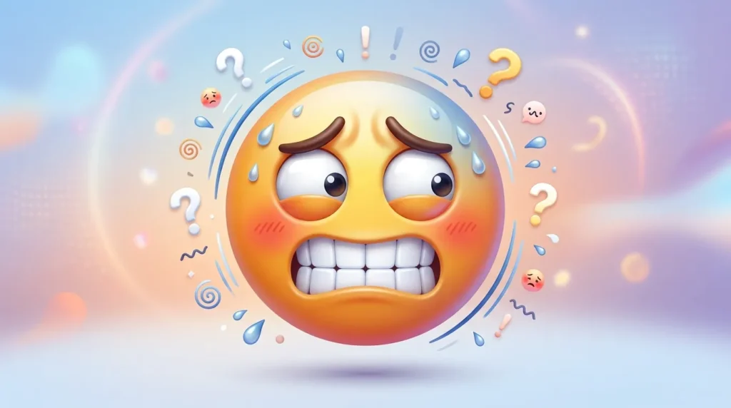 What do nervous emoji mean?