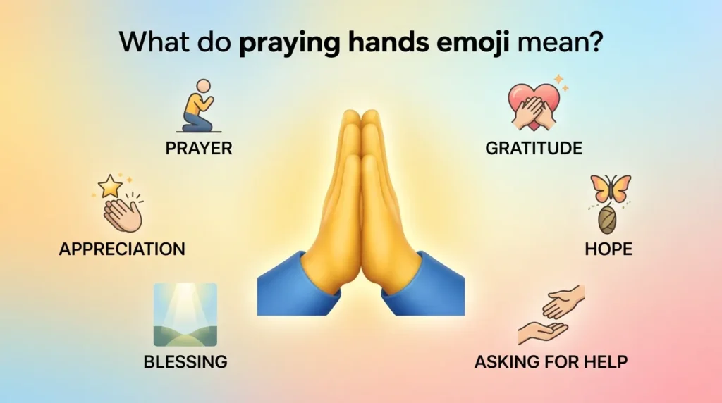 What do praying hands emoji mean?