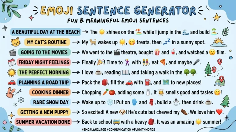 Emoji Sentence Generator